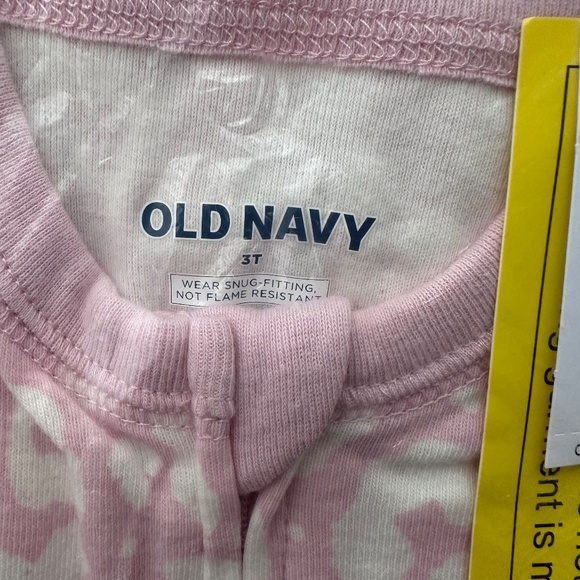 Old Navy 2-Way-Zip Printed Pajama One-Piece for Toddler & Baby Leopard Pink NWT - Picture 4 of 5